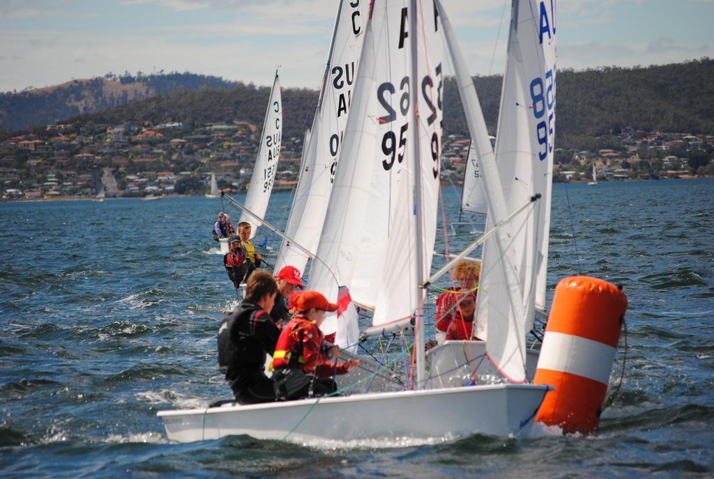 A big fleet of International Cadets is expected this year - Crown Series Bellerive Regatta 2014 © Peter Campbell